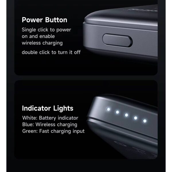 MCDODO - Powe Bank 20W magnético ultra delgado de metal, capacidad de 5,000 mAh - Imagen 5