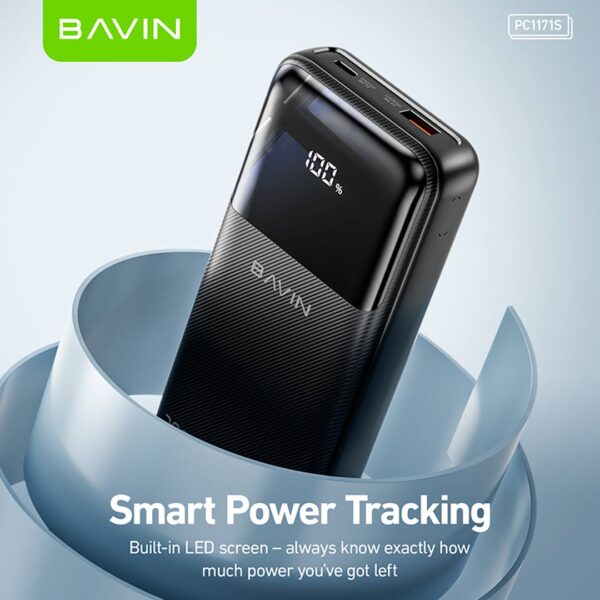 Bavin - Power Bank portátil con capacidad de 20,000 mAh, con pantalla Digital Led, carga rápida de hasta 22.5W - Imagen 5