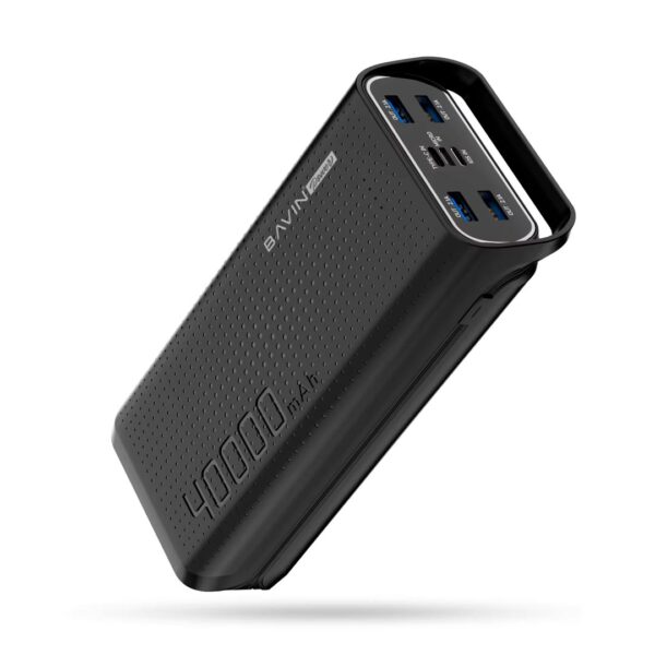 Bavin - Power Bank portátil con capacidad de 40,000 mAh, multi puertos de carga rápida de hasta 22.5W