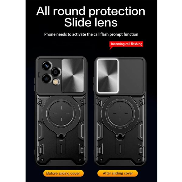 Honor 200 Lite- Protector resistente y fuerte con panel deslizante para cámara serie puritano - Imagen 4