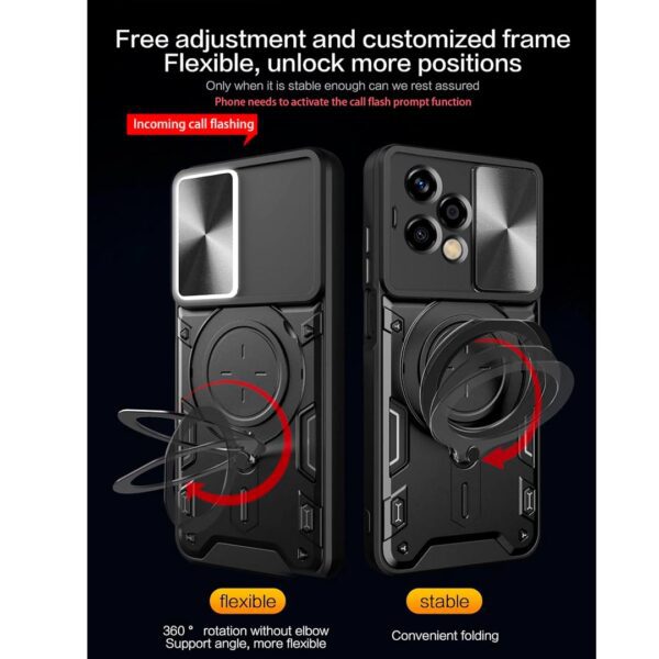 Honor 200 Lite- Protector resistente y fuerte con panel deslizante para cámara serie puritano - Imagen 6