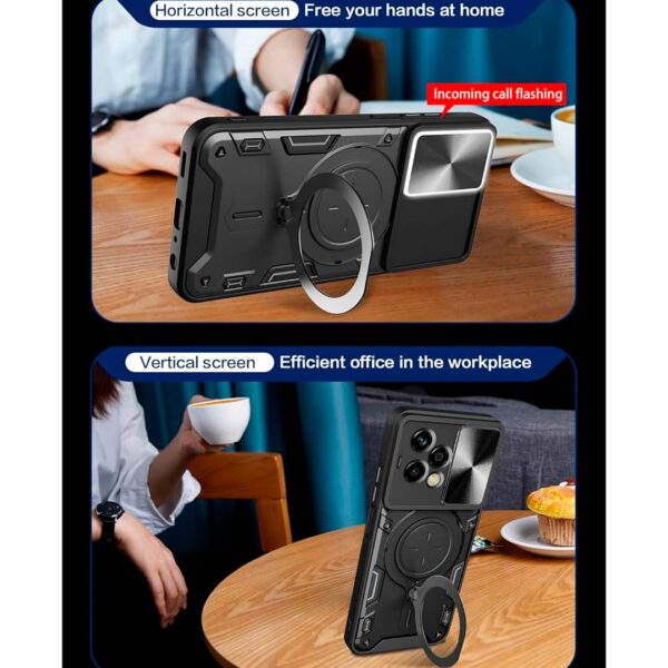Honor 200 Lite- Protector resistente y fuerte con panel deslizante para cámara serie puritano - Imagen 8