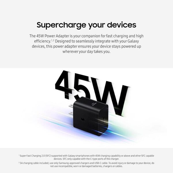 Cargador completo Samsung 45W carga rápida de tipo USB-C, calidad genérico - Imagen 6