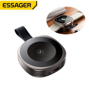 Essager - Cargador inalambrico para Apple Watch de 2.5 W, doble interfaz USB C y Lightning