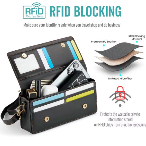 Caseme - Bolso pequeño universal de cuero para teléfono, estuche monedero y tarjetero - Imagen 6