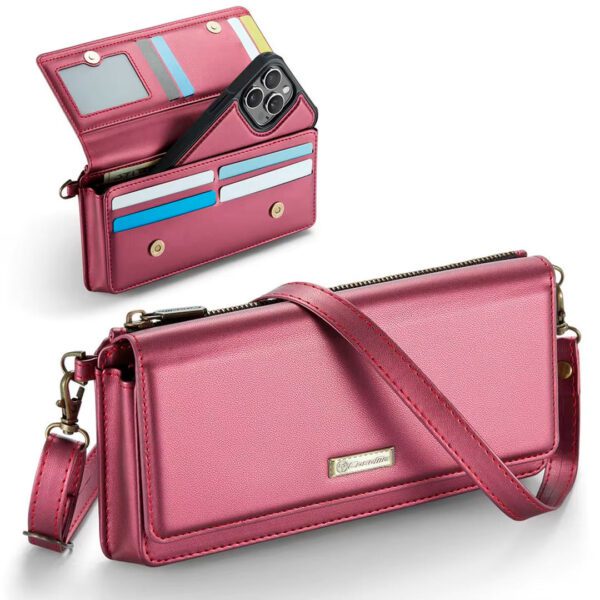Caseme - Bolso pequeño universal de cuero para teléfono, estuche monedero y tarjetero - Imagen 4