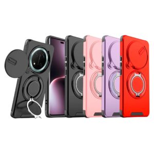 Honor Magic 7 Lite - Protector con protección de cámara deslizante y soporte de anillo giratorio, serie Durango