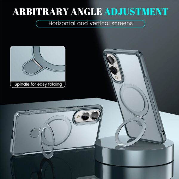 Samsung S25 Edge - Protector magnético, con soporte de anillo, serie Roble - Imagen 6