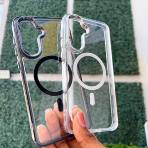 Samsung A56 - Protector transparente magsafe, con soporte de metal, serie duby Mag-Stand