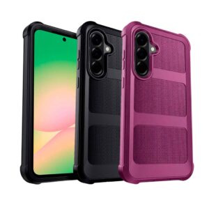 Samsung A56 - Protector de doble capa antideslizante, serie Defender Plus